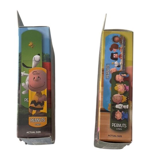 Peanuts Bandages 2 Boxes Band Kids Flexible First Aid Charlie Brown Snoopy New - Picture 3 of 6